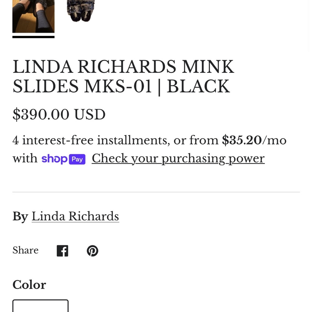 Linda Richards Mink Slides Mks-01 | Black 37 7 Bi… - image 7